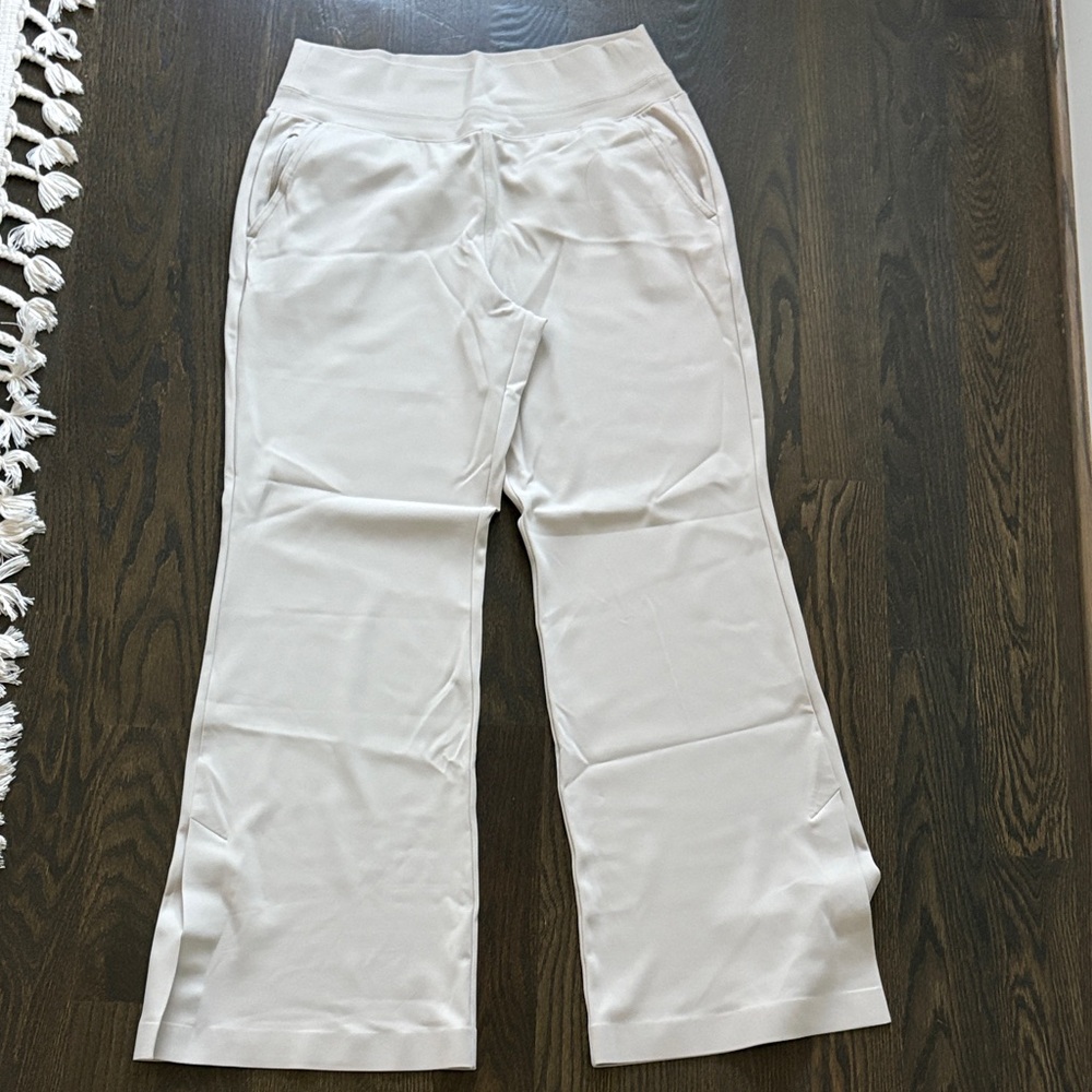 Athleta Cream Wide-Leg Pants